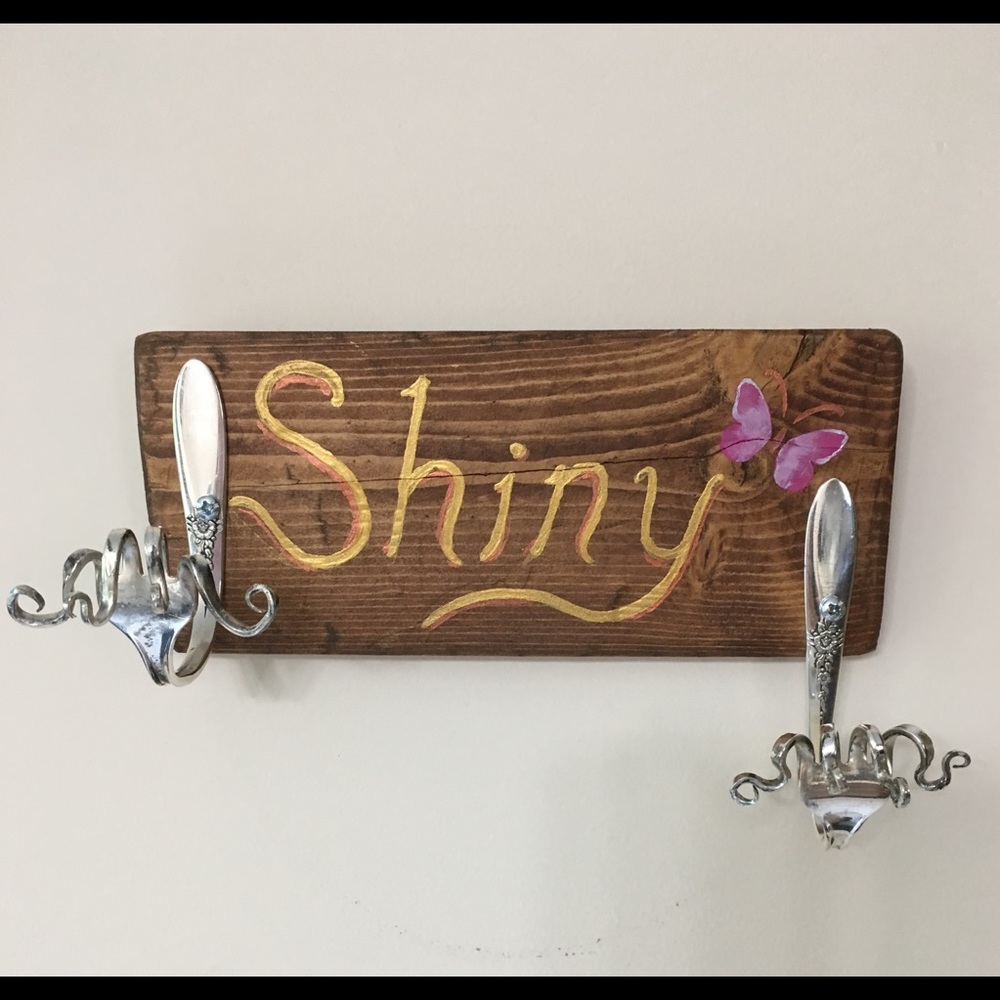 Vintage Silverware Jewelry Rack